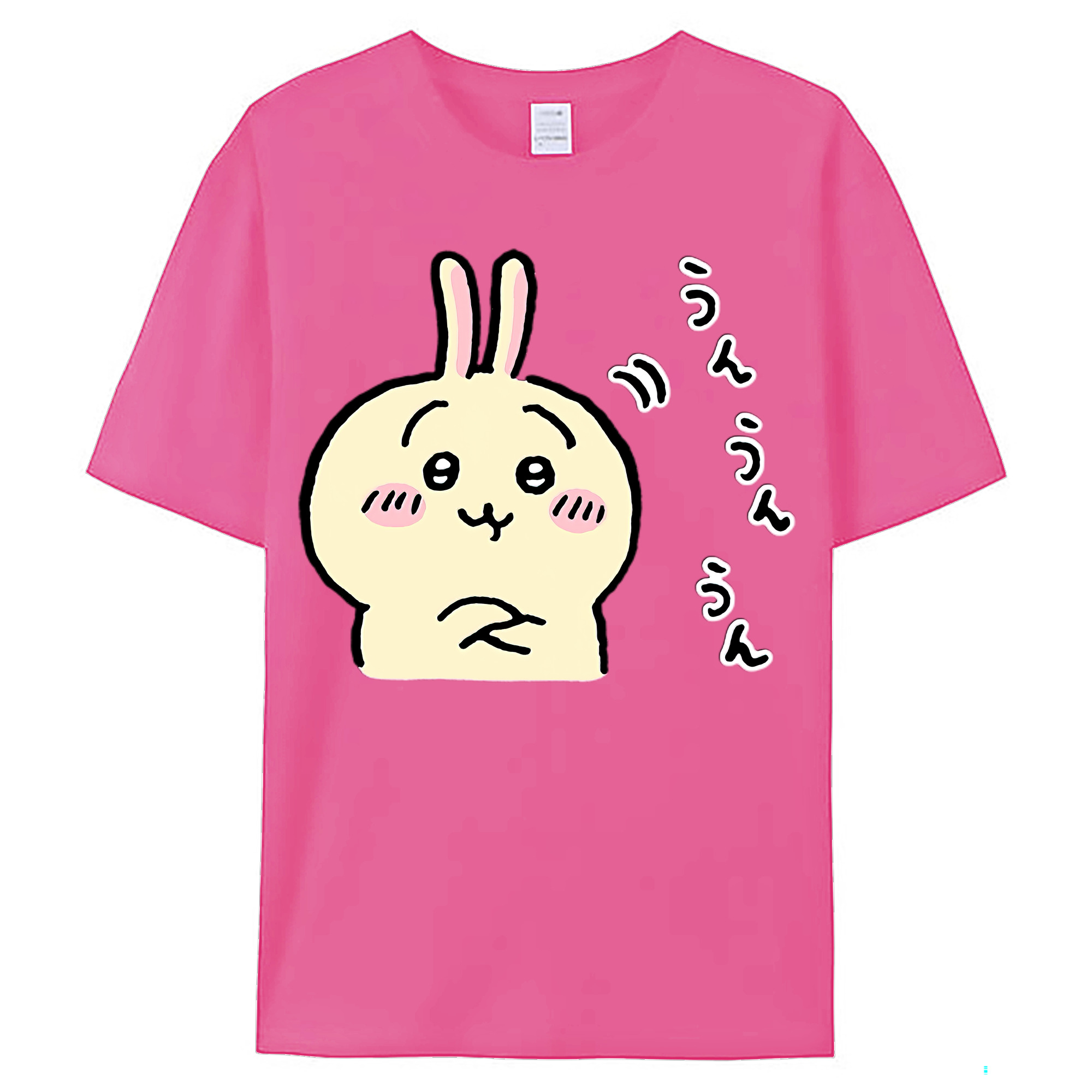（画像用） ちいかわ うさぎ Chii-kawa usagi レディースカジュアルプリントTシャツ（綿100％）